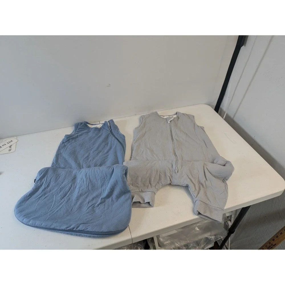 lot of 2 Kyte Baby Sleep Sack 1.O Tog M Gray walker Blue sack Size S 1.0 Tog